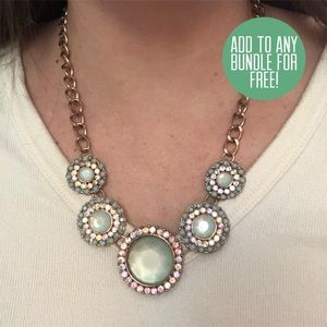 Light Blue Statement Necklace
